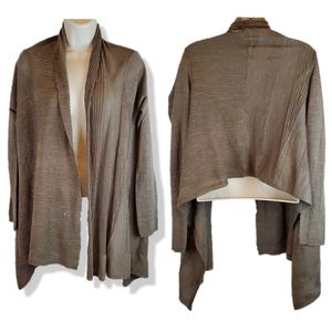 Anthropologie Moth Linen Wool Sage Green Knit Cardigan Sweater Size S Women NWOT